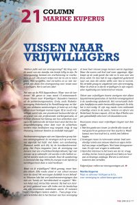 vissen naar vrijwilligers